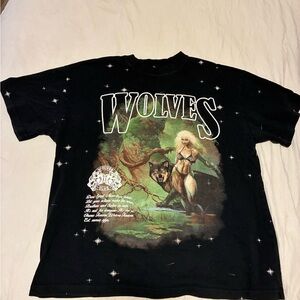 Wolves Graphic Tee - Black